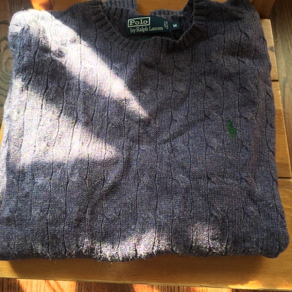 Ralph Lauren M Silk Cable-Knit Sweater in Purple - Picture 2 of 5